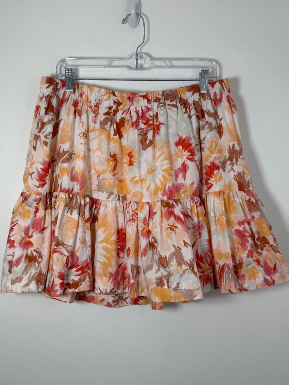 Abercrombie & Fitch Womens XL A-Line Tiered Abstract Floral Mini Skirt Boho-Chic